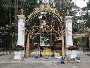 trang trí cổng Tết